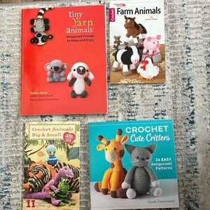 4 Amigurumi Pattern Books full of cute Critters!